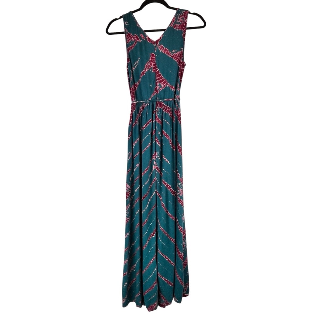 NEW YFB Young Fabulous & Broke Maxi Dress in Dark Teal Savannah Wash Tie Dye S - Picture 2 of 12